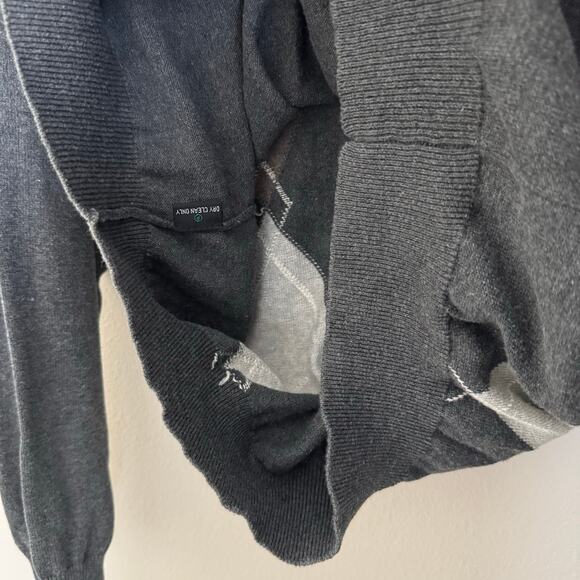 Vintage Greg Norman 90s Mens Gray Argyle Quarter Zip Pullover Sweater Size Large - Picture 10 of 10